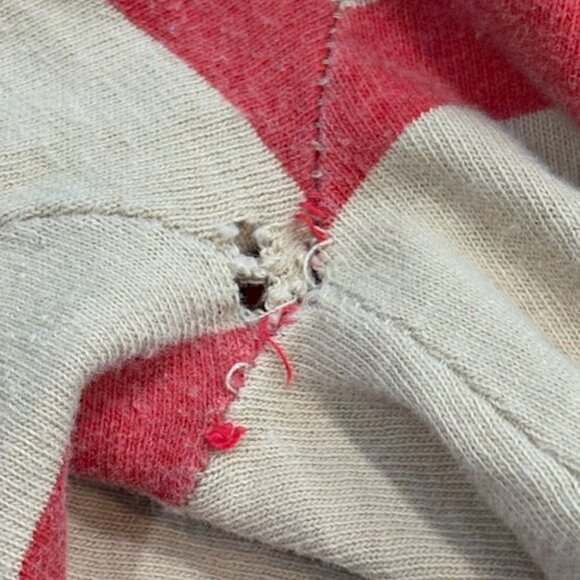 Vintage 1980 A. Smile Men Long Sleeve “Player” Polo in Tan and Red – Size XL - Picture 5 of 8